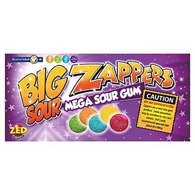 (30 Pack) Zed Candy Big Zappers Mega Sour Gum 26g
