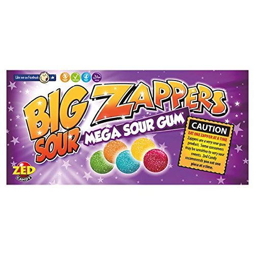(30 Pack) Zed Candy Big Zappers Mega Sour Gum 26g
