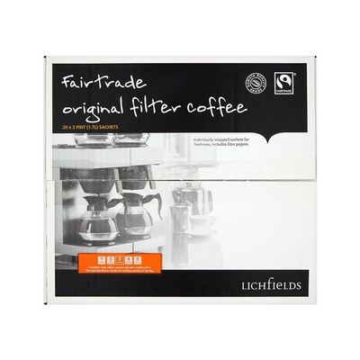 ( 20 Pack ) Lichfields Fairtrade Original Filter Coffee 20 x 65g