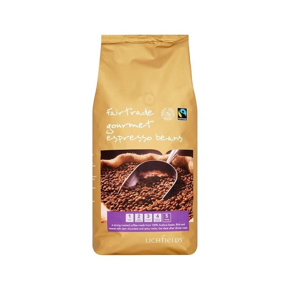 ( 1kg Pack ) Lichfields Fairtrade Gourmet Espresso Beans 1kg