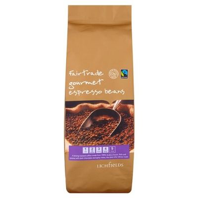 ( 6 Pack ) Lichfields Fairtrade Gourmet Espresso Beans 1kg