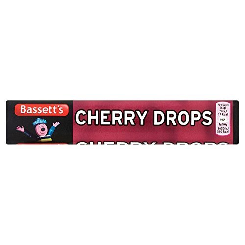 ( 40 Pack ) Bassett's Cherry Drops Sweets Roll 45g