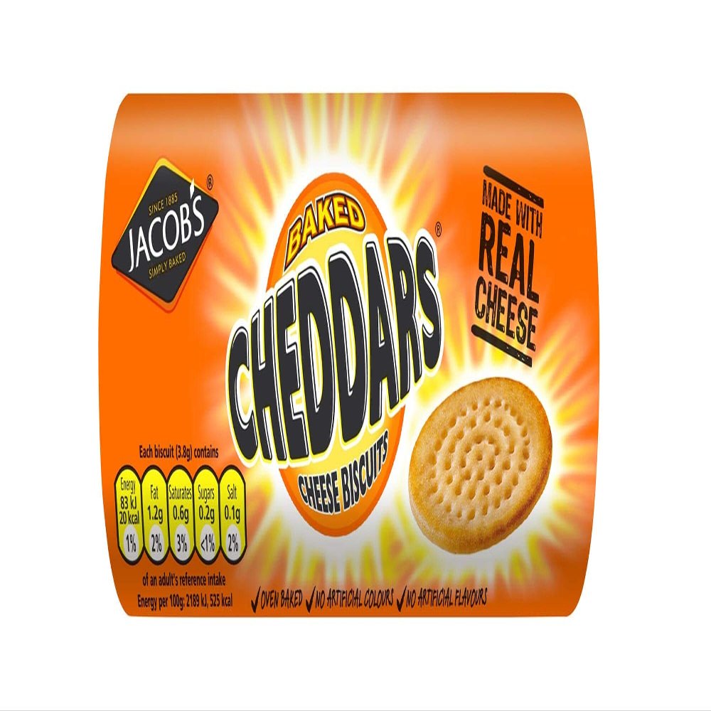 ( 12 Pack ) Jacobs Baked Cheddars Cheese Biscuits 150g