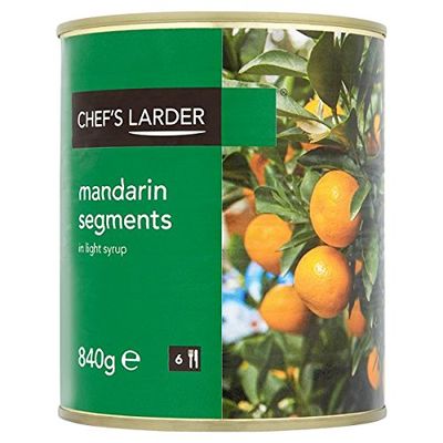 ( 12 Pack ) Chef's Larder Mandarin Segments in Light Syrup 840g (Drained Weight 480g)