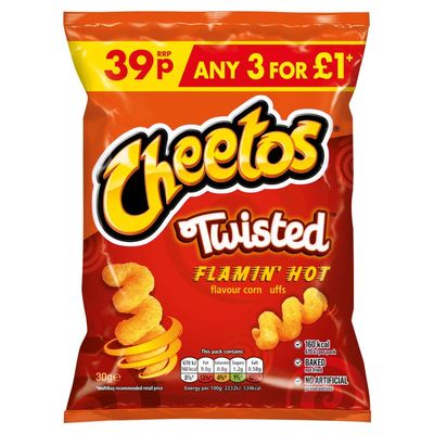 Cheetos Twisted Flamin' Hot Snacks, 12 x 30g
