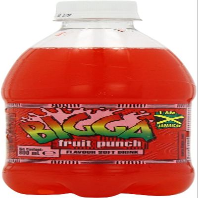 ( 12 Pack ) Bigga Fruit Punch Flavour Soft Drink 500ml