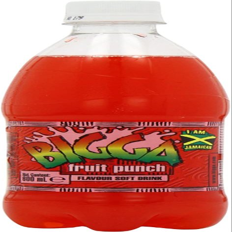 ( 12 Pack ) Bigga Fruit Punch Flavour Soft Drink 500ml