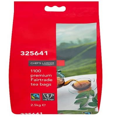 ( 1100s Pack ) Chef's Larder 1100 Fairtrade Premium Tea Bags 2.5kg