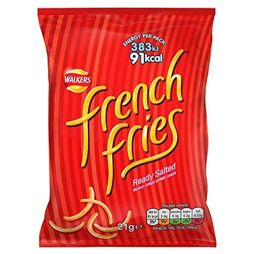 ( 32 Pack ) Walkers French Fries Ready Salted Snacks 21g