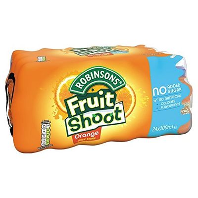 ( 24 Pack ) Robinsons Fruit Shoot Orange Juice Drink No Added Sugar 24 x 200ml