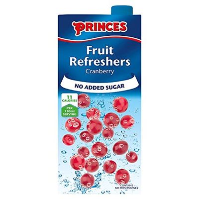 ( 12 Pack ) Princes No Added Sugar Fruit Refreshers Cranberry 1L
