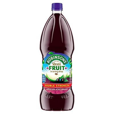 ( 2 Pack ) Robinsons No Added Sugar Double Strength Apple & Blackcurrant 1.75L