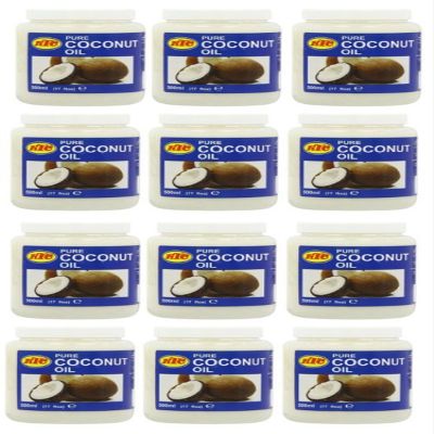 12 X 500ml Jar KTC 100% Pure Coconut Oil Multipurpose Oil Hair Cooking Moisturiser