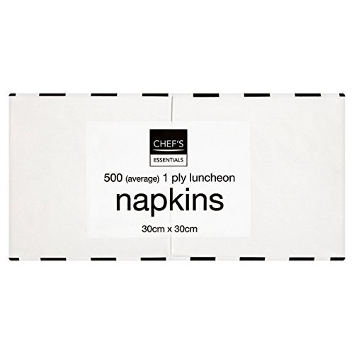 ( 10 Pack ) Chef's Essentials 500 Napkins 1 Ply Luncheon 30cm x 30cm