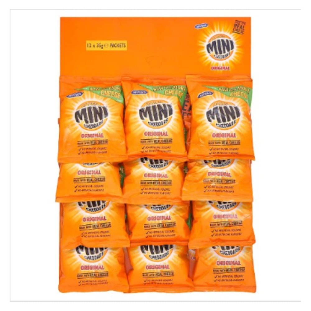 McVitie's Baked Mini Cheddars Original Cheese Snacks 12 x 35g x Case of 12