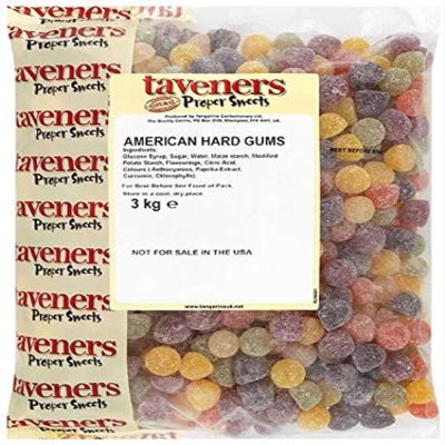 ( 4 Pack ) Taveners Proper Sweets American Hard Gums 3kg