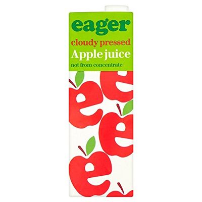 ( 8 Pack ) Eager Cloudy Pressed Apple Juice 1 Litre