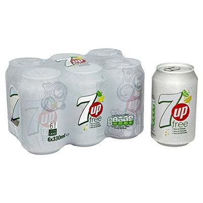 ( 12 Pack ) 7UP Free Glass Bottle 330ml