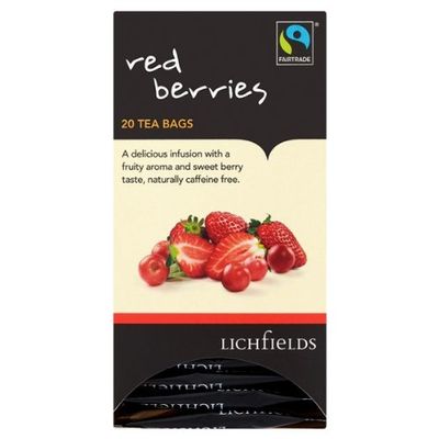 ( 6 Pack ) Lichfields Fairtrade Red Berries 20 Tea Bags 40g