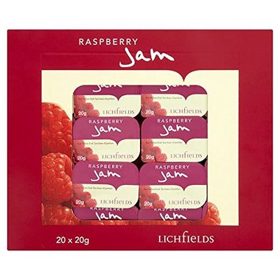 ( 5 Pack ) Lichfields Raspberry Jam Individual Portions 20 x 20g