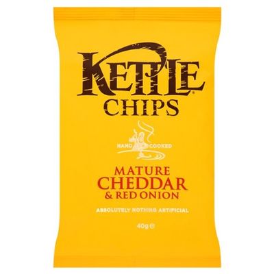( 18 Pack ) Kettle Chips Mature Cheddar & Red Onion 40g