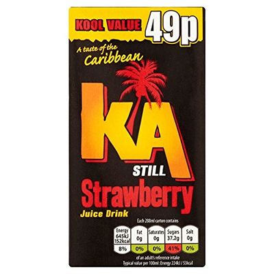 ( 27 Pack ) KA Still Strawberry Juice Drink 49P 288ml