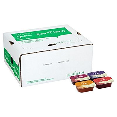 ( 100 Pack ) Lichfields Assorted Jam Portions 100 x 20g