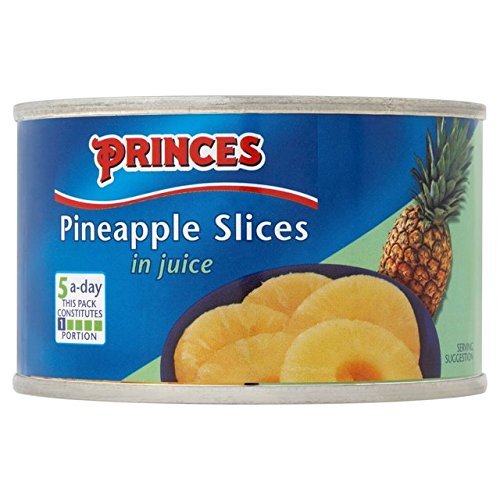 ( 6 Pack ) Princes Pineapple Slices with Juice 227g (Drained Weight 136g)