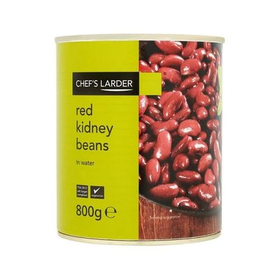 ( 800g Pack ) Chef's Larder Red Kidney Beans in Water 800g (Drained Weight 480g)