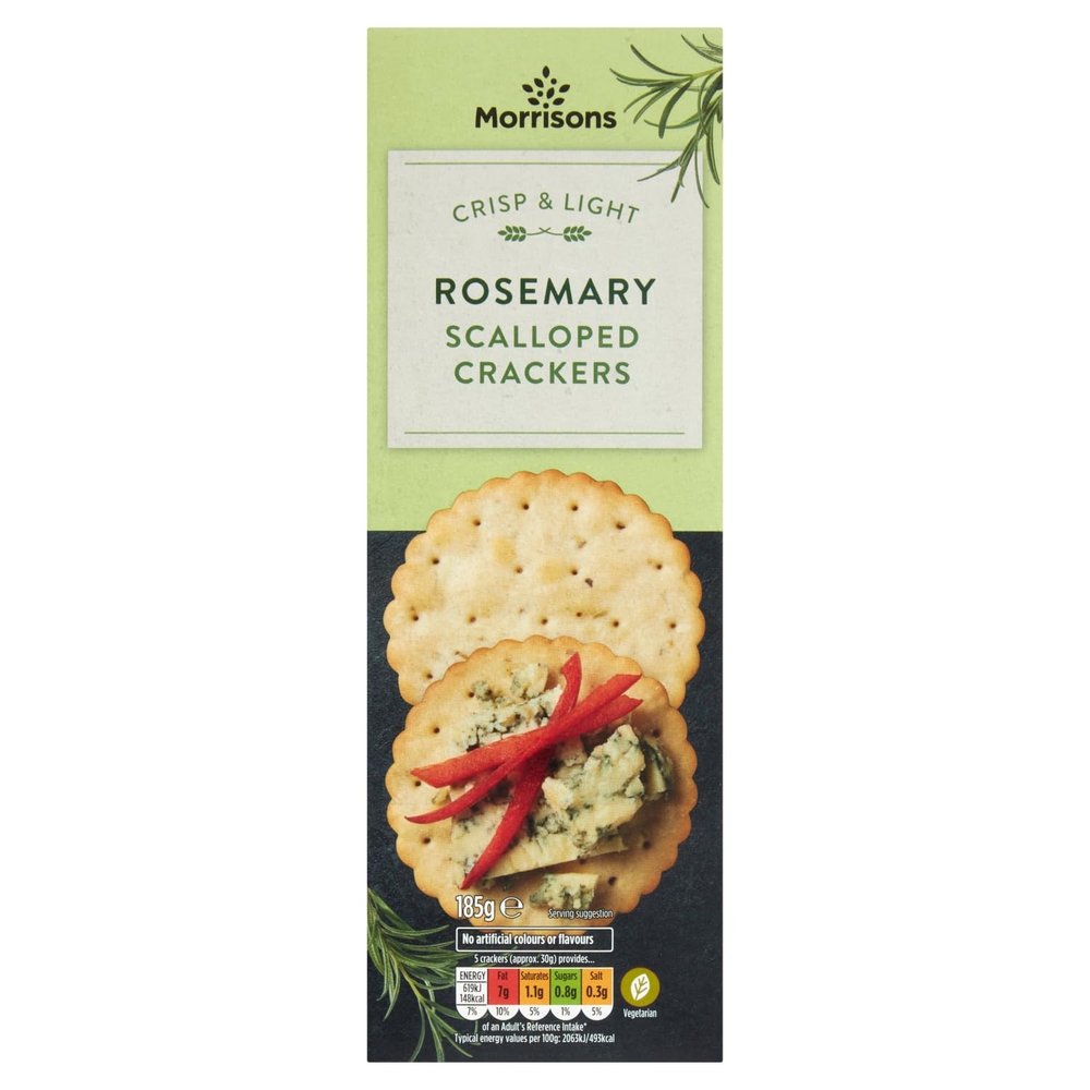 Morrisons Rosemary Scalloped Crackers, 185g