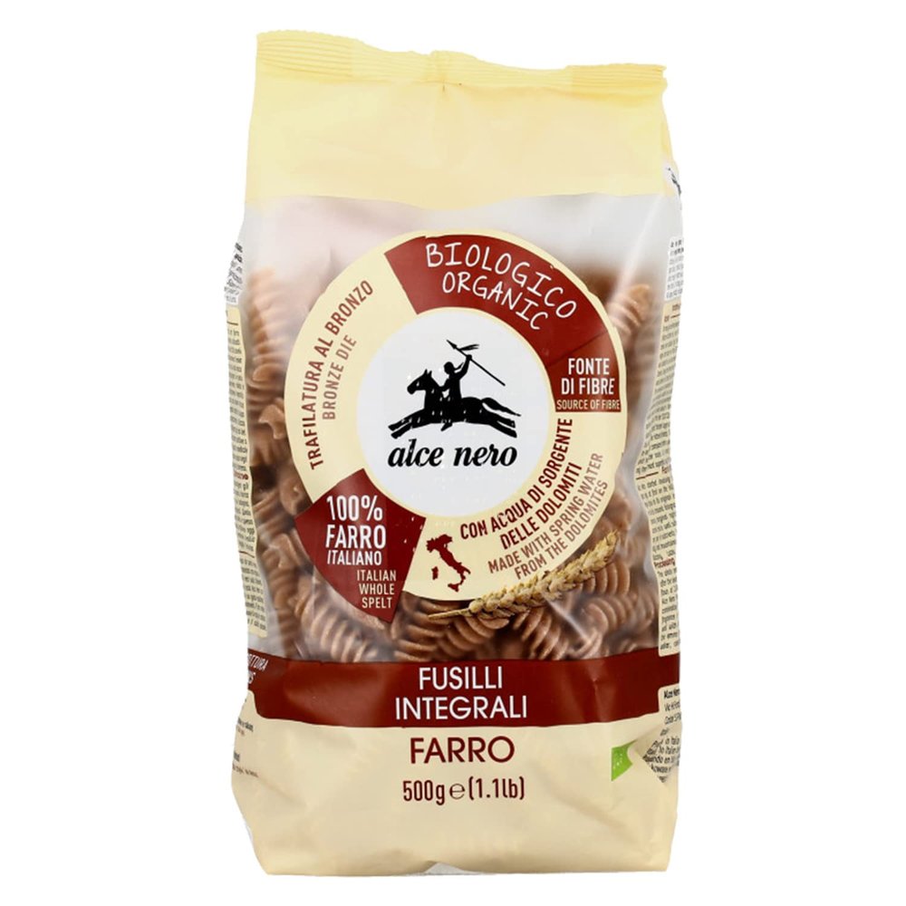 FUSILLI 100% FARRO INTEGRALE BIO ALCE NERO 500G (0