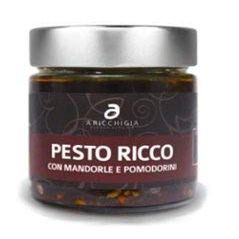 A RICCHIGIA-RICH TOMATO PESTO AND ALMOND - JAR 90 gr. - Pack 2 pcs - Italian Artisan Product