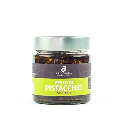 A RICCHIGIA-SICILIAN PISTACHIO PESTO AND TOMATO - JAR 90 gr. - Pack 2 pcs - Italian Artisan Product