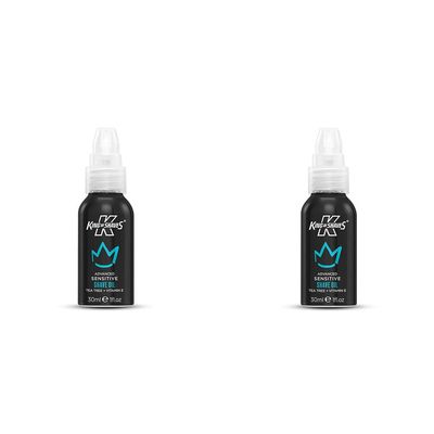 King of Shaves Advanced Sensitive Shaving Oil For Men With Handy Pump, For A Close and Comfortable Shave, Shave Oil For Men, 2x30ml