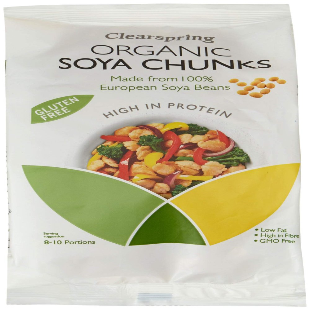 Clearspring Organic Soya Chunks 200 g (Pack of 3)