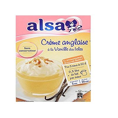 Alsa English Cream Preparation Isle Vanilla 3 Bags 300 g - Pack of 3