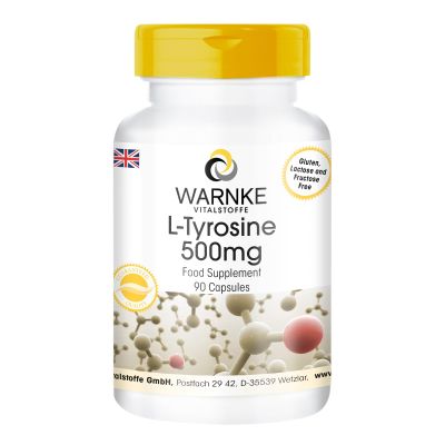 L-tyrosine 500mg, Vegan, 90 Capsules | Warnke Vitalstoffe - German Pharmacy Quality