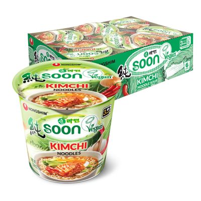 NongShim Kimchi Noodle Soup Cup 75ml (Pack of 6)