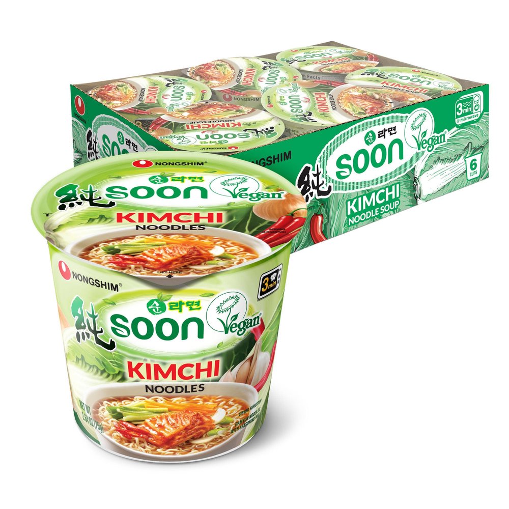 NongShim Kimchi Noodle Soup Cup 75ml (Pack of 6)