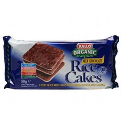 KALLO FOODS - Organic Milk Chocolate Rice Cakes - 90g