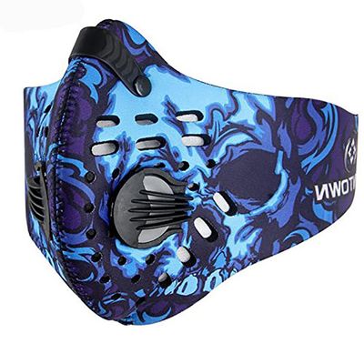 Speed runner Sport Motorcycle Bike Cycling Anti-Pollution Carbon Cloth Mask Filter Air Pollutant Dust Protection For Bicycle Riding Traveling Blue