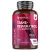 Trans Resveratrol with Quercetin - 120 Capsules - 4 Months Supply - Resveratrol Supplements - 1 Capsule a Day - Sourced from Japanese Knotweed - Non-GMO & Vegan-Friendly - Magnesium Stearate-Free view 1