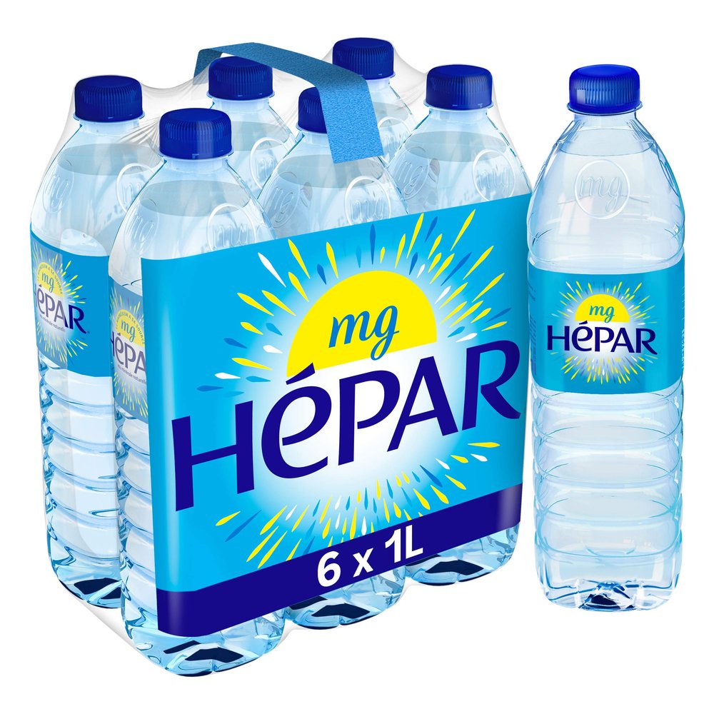 Hpar Natural Mineral Water 6 x 1 L