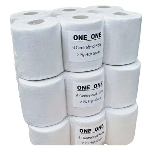 2 Ply White Centrefeed Kitchen Roll Embossed Cleaning Paper Tissue Super Maxx (6)