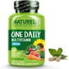 Mens Multivitamin Easy One a Day | 60 Vegan Capsules (2 Month Supply) | 29 Essential Vitamins, Minerals & Fruit & Veg Extracts, for Mens Health, Energy and Performance | NATURELO view 1