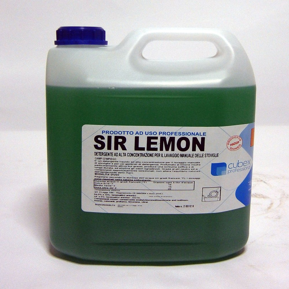 High Concentration Detergent for Washing of Crockery Sir Lemon 5 kg