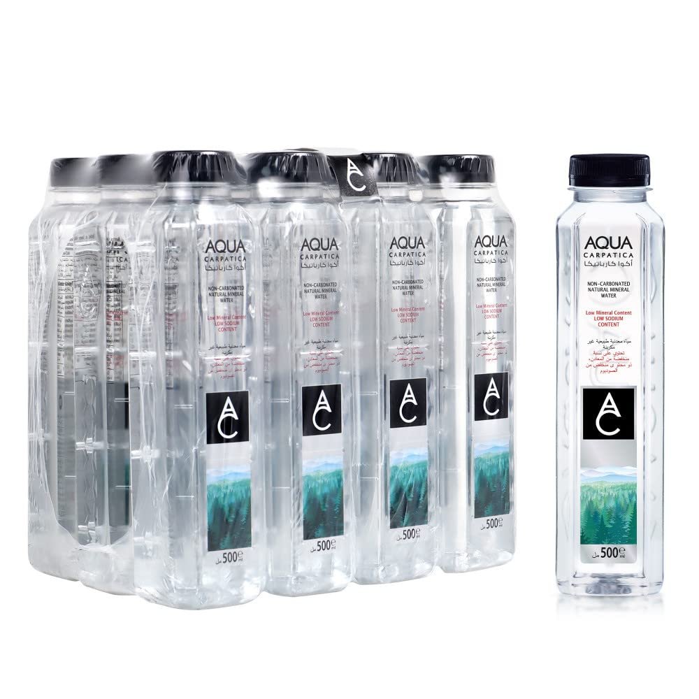 Aqua Carpatica Sodium Free,Low Nitrates,Still Water 500ml (12 Bottles/1 Pack)