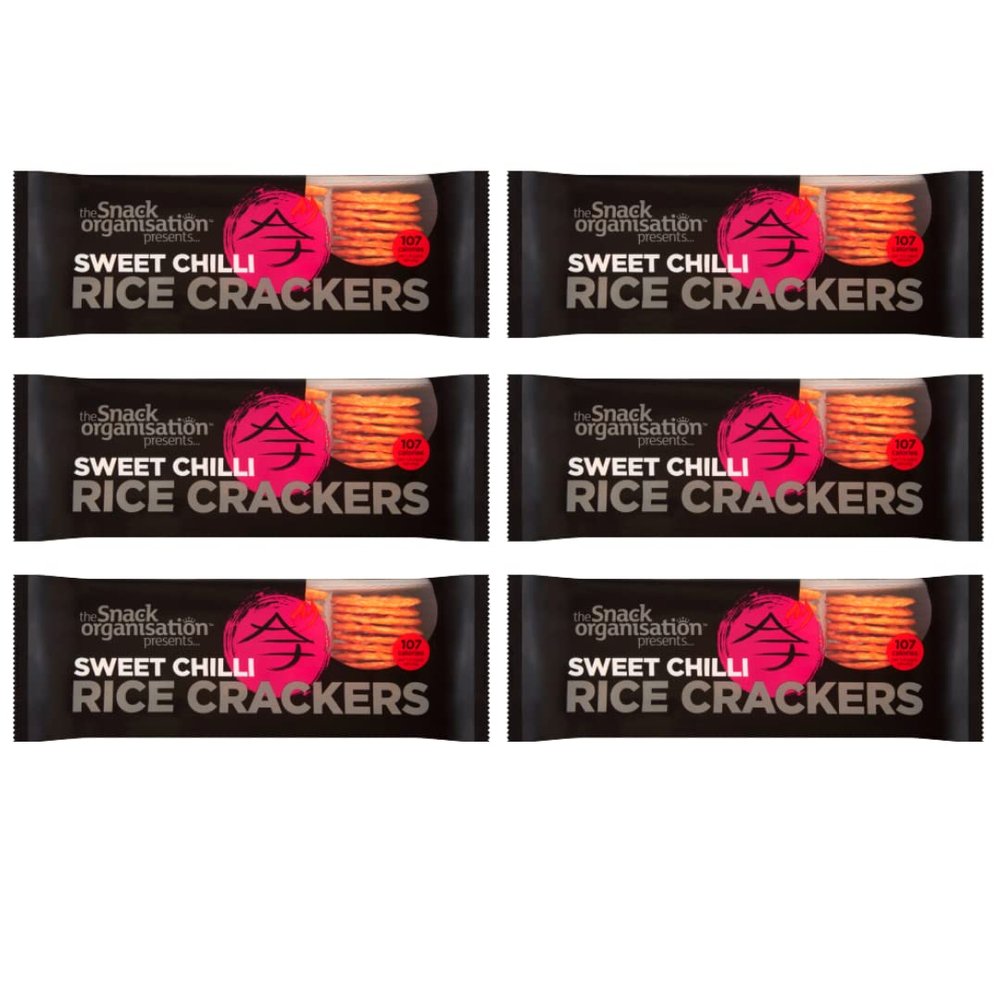6X The Snack Org - Rice Crackers - Sweet Chilli (6X 100g)