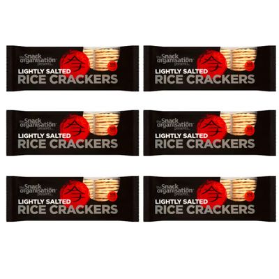6X The Snack Org - Rice Crackers - Lightly Salted (6X 100g)