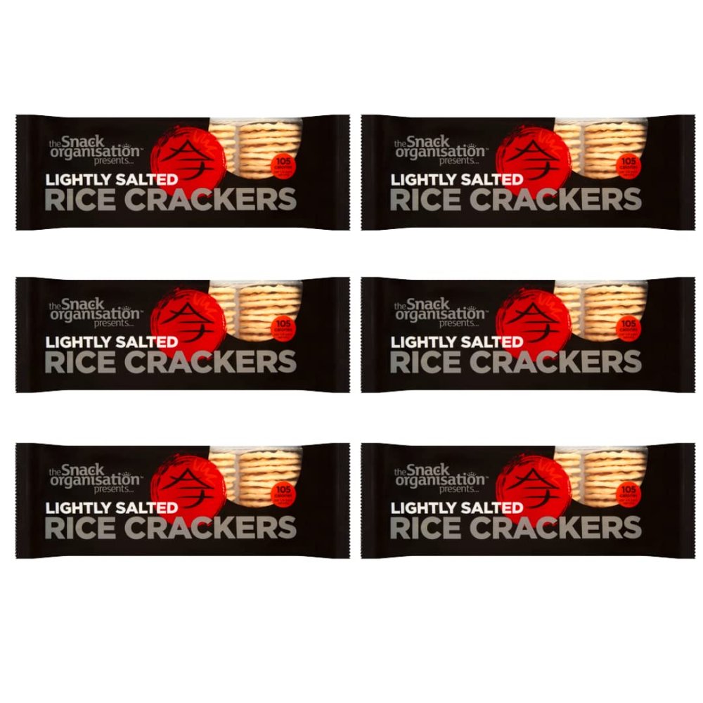 6X The Snack Org - Rice Crackers - Lightly Salted (6X 100g)